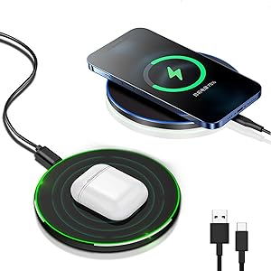 Brehn | 30W Schnelles kabelloses Ladepad | Premium USB C Ladekabel MagSafe Ladegerät für Apple iPhone, Samsung & Android - Fast Wireless Charging Pad