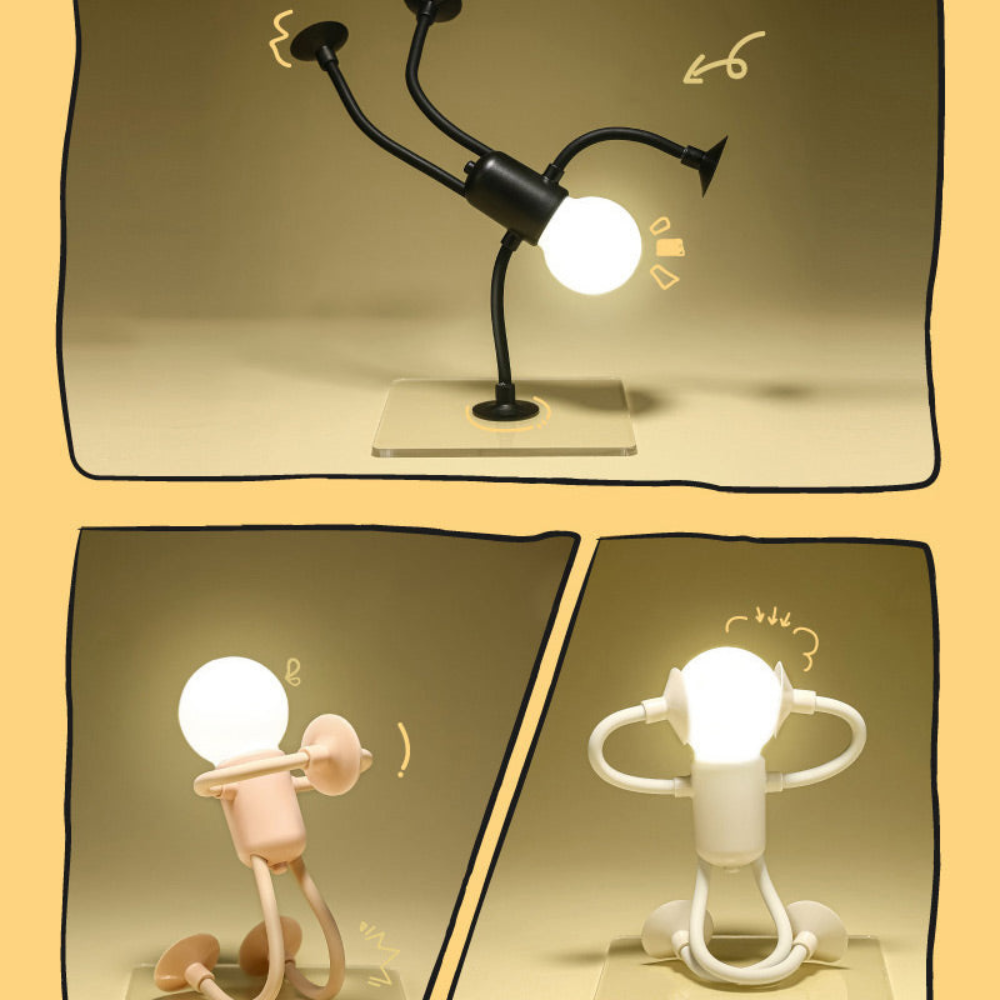 Vivolux | LumiFlex | LED Tischlampe Flexible Kreative Dekoration für Wohnzimmer und Kinderzimmer Energieeffizient Modern 4 Farben