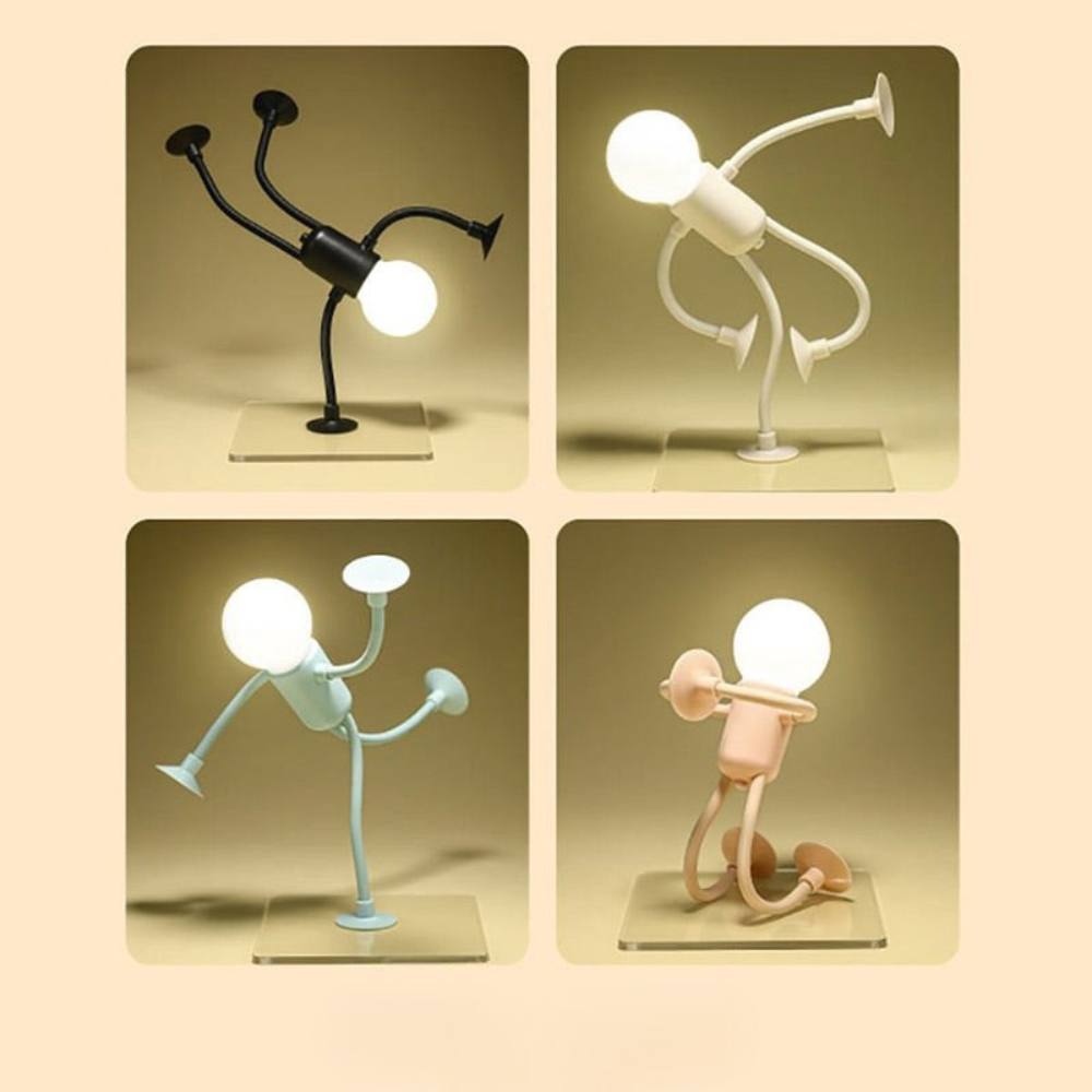 Vivolux | LumiFlex | LED Tischlampe Flexible Kreative Dekoration für Wohnzimmer und Kinderzimmer Energieeffizient Modern 4 Farben