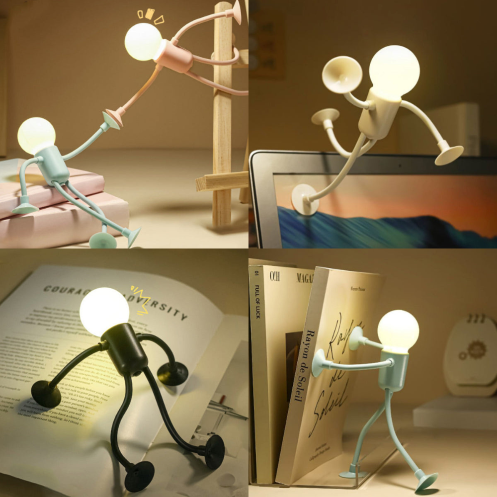 Vivolux | LumiFlex | LED Tischlampe Flexible Kreative Dekoration für Wohnzimmer und Kinderzimmer Energieeffizient Modern 4 Farben