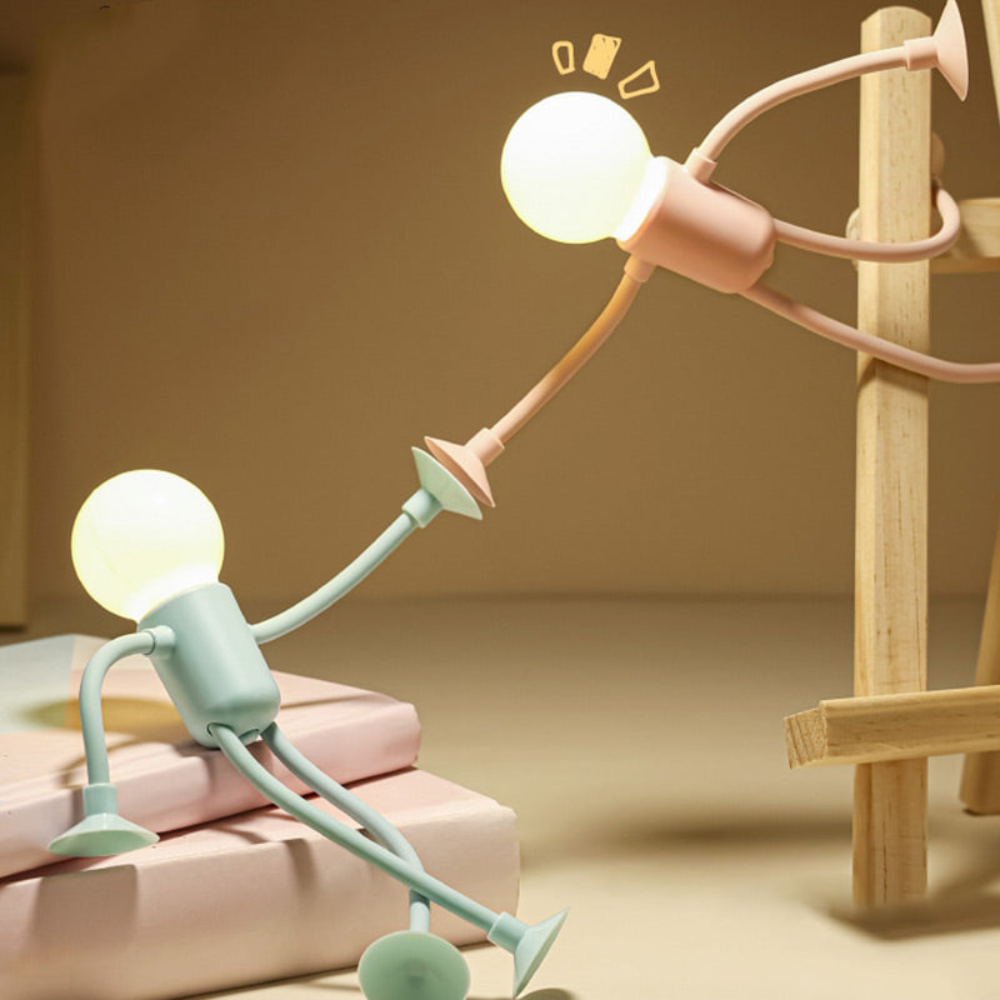 Vivolux | LumiFlex | LED Tischlampe Flexible Kreative Dekoration für Wohnzimmer und Kinderzimmer Energieeffizient Modern 4 Farben