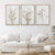 Set aus 3 Stück Wildblumen Wandkunst Feine Kunst Leinwanddrucke Minimalistische Botanische Drucke Poster Bilder Für Wohnraum Dekor