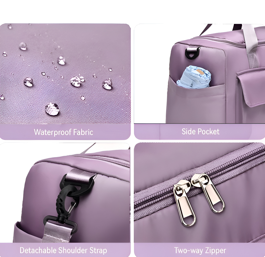Wasserdichte Reisetasche mit Schuhfach – Leichte Wochenendtasche mit viel Stauraum | Brehn