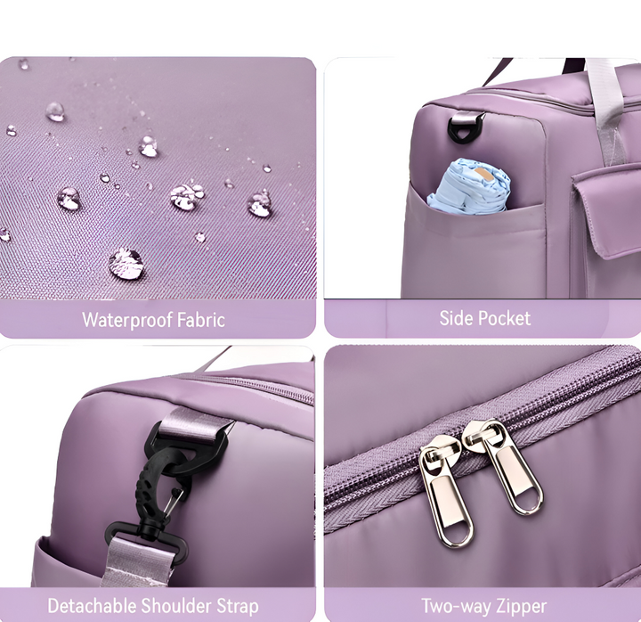 Wasserdichte Reisetasche mit Schuhfach – Leichte Wochenendtasche mit viel Stauraum | Brehn