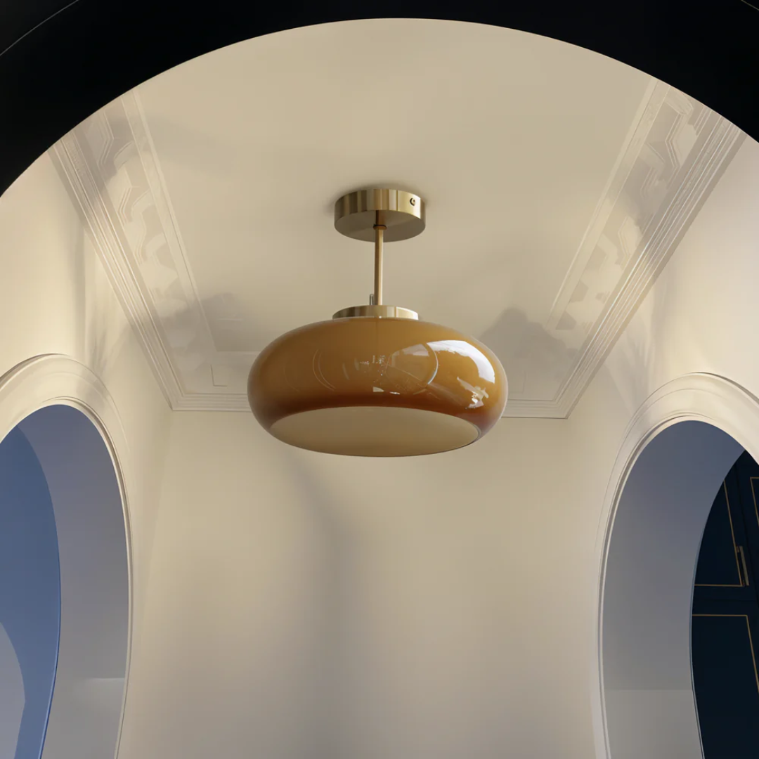 Brehn | Vintage Gelbe Deckenlampe