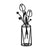 Blumen in einer Vase Schwarze Metall Wandkunst 3D Skulpturierte Eisenkunst Wanddekorationen für Wohnzimmer Esszimmer Kreative Nordische Wohnkultur