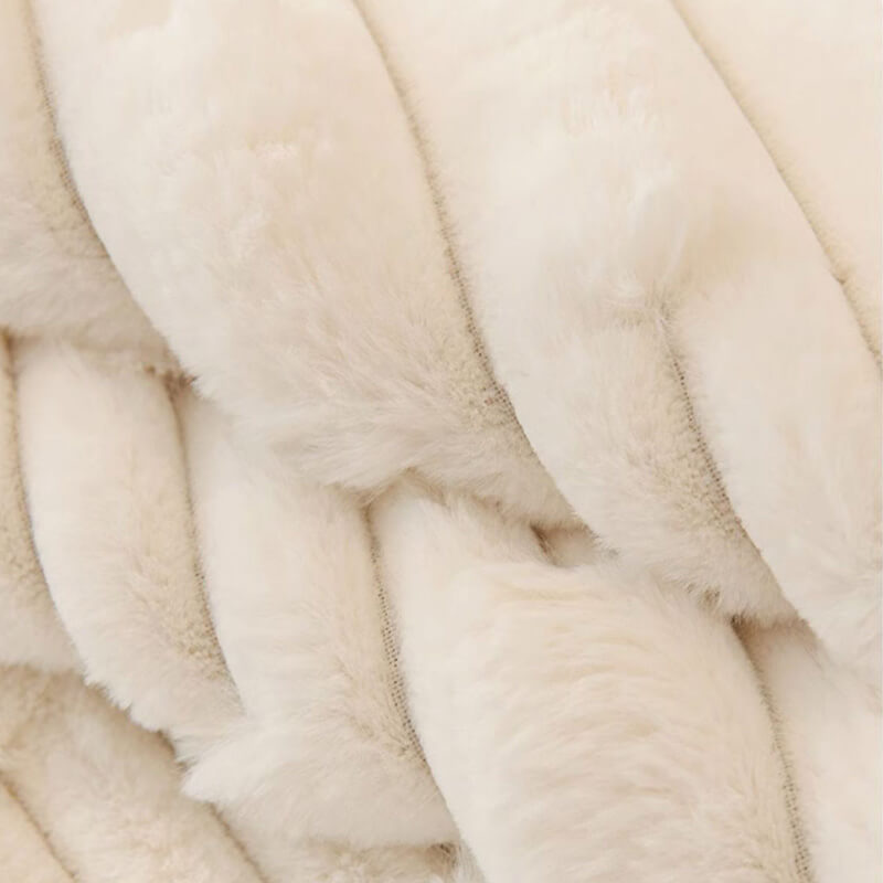 Fluffy Plush Gestreifter Möbel Protector Couch Cover - Rutschfest | Brehn