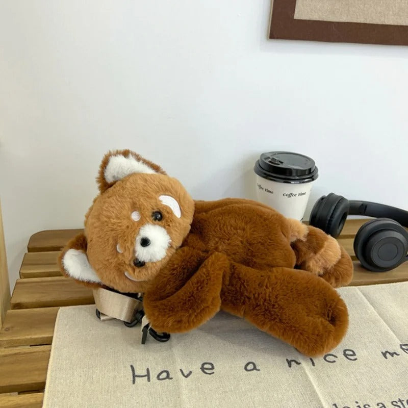 Brehn | Flauschige Teddy Bär Schultertasche