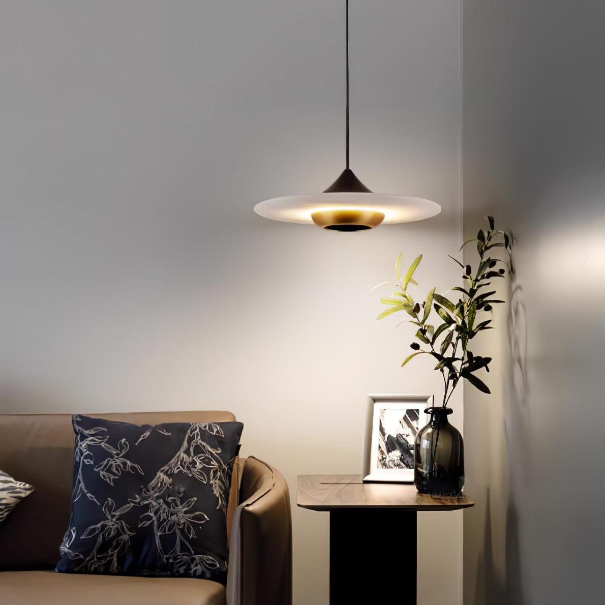 Brehn | OrbeMarbre Deckenlampe - Luxuriöse moderne LED-Hängeleuchte mit Marmor