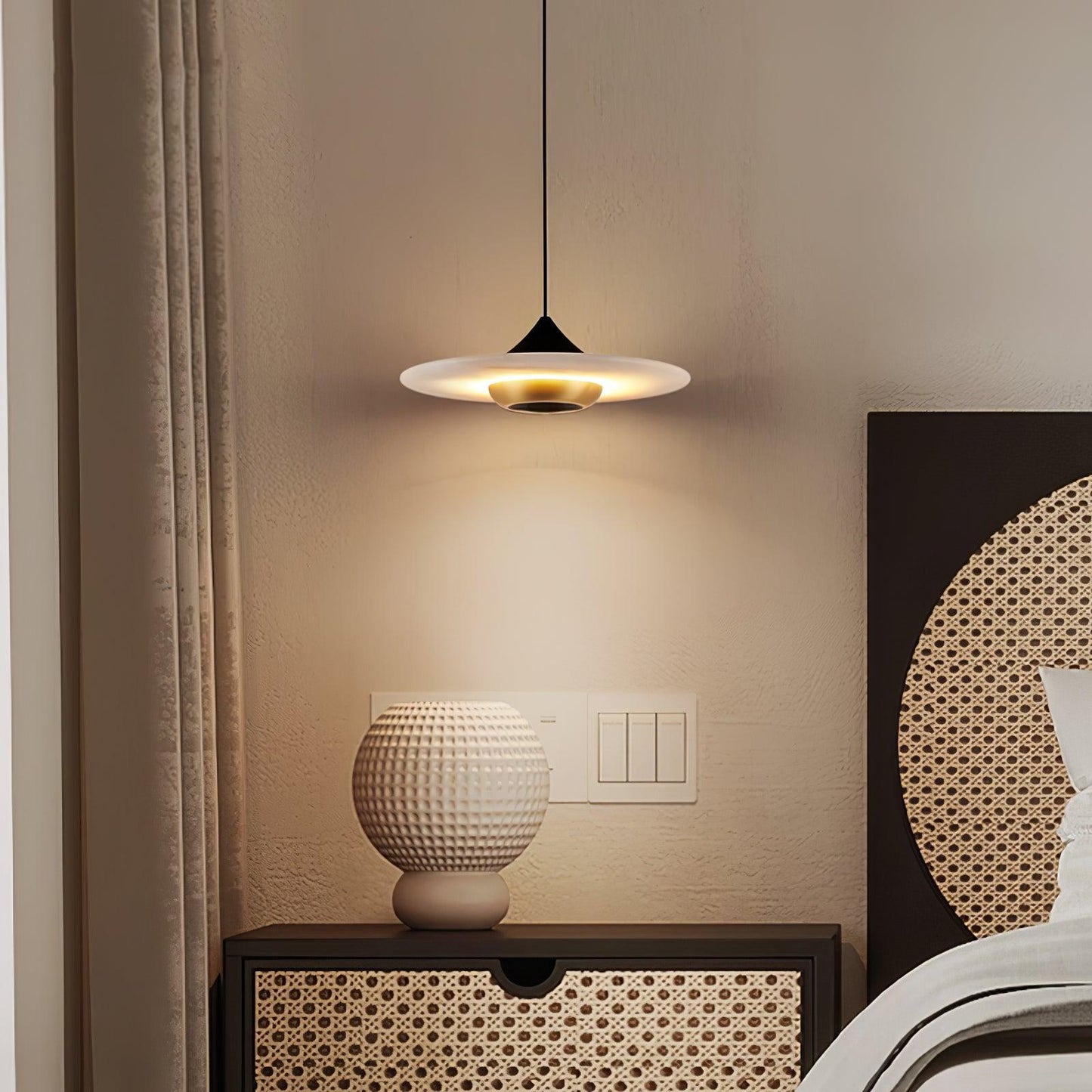 Brehn | OrbeMarbre Deckenlampe - Luxuriöse moderne LED-Hängeleuchte mit Marmor