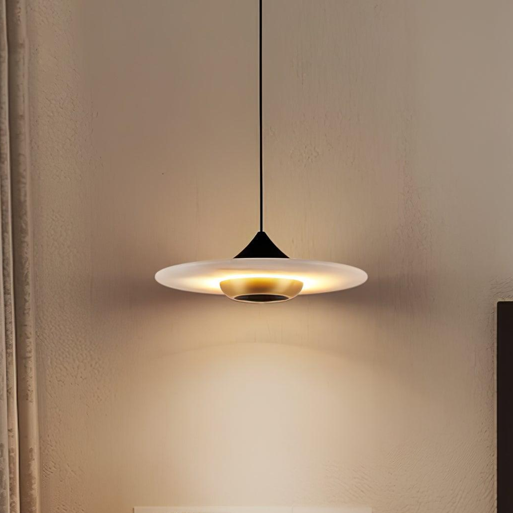 Brehn | OrbeMarbre Deckenlampe - Luxuriöse moderne LED-Hängeleuchte mit Marmor