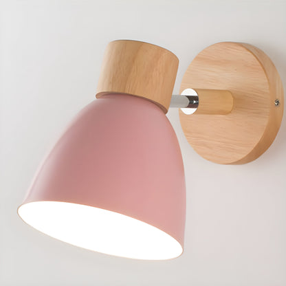 Hölzerne Nordische Wandlampe mit Schalter für Gemütliches Schlafzimmer | Brehn