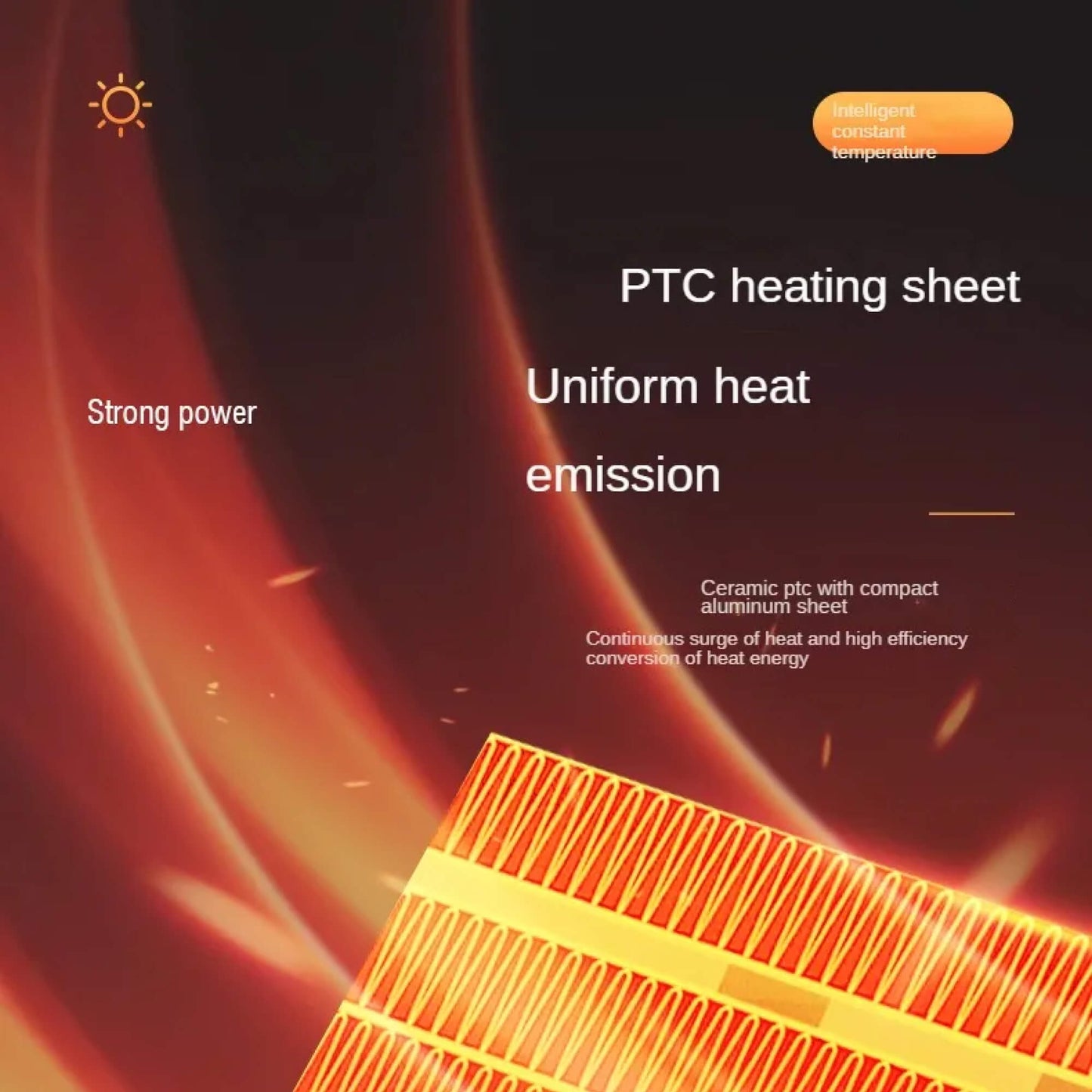 Brehn | Klein energieeffizienter Raum Elektroheizlüfter tragbarer Niedrigenergie-Energieeinsparung