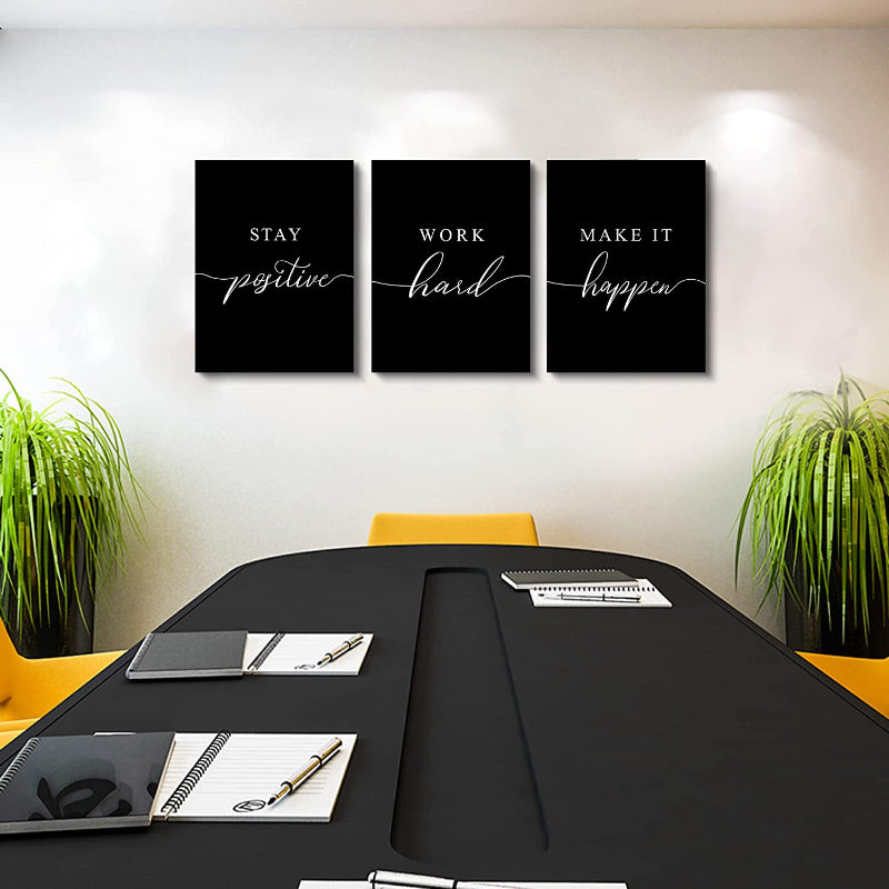Gerahmte Leinwand Wandkunst Positive Zitat