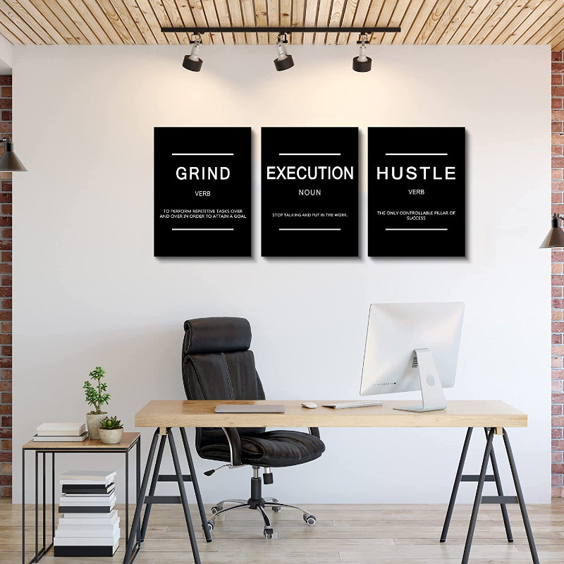 Gerahmte Leinwand Wandkunst Positive Zitat