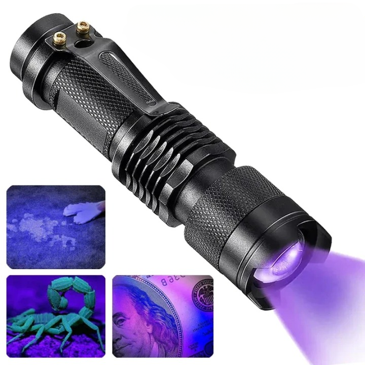 Brehn | LED UV-TACTICAL-LEUCHTE - ULTRAVIOLET-INSPEKTIONSLAMPE FÜR TIERURIN-STAINS UND STAIN-DETEKTION