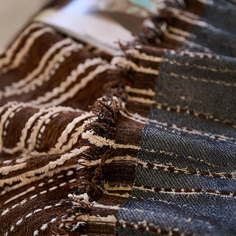All-Season Gestreifte Quasten Chenille Strapazierfähige Sofabezug | Brehn