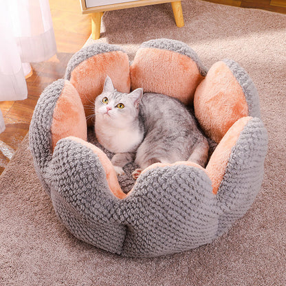 Kaktusform bequemes Haustierbett weicher Korallvelours-Design | Brehn