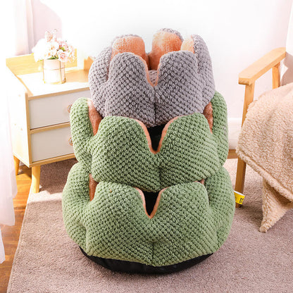 Kaktusform bequemes Haustierbett weicher Korallvelours-Design | Brehn