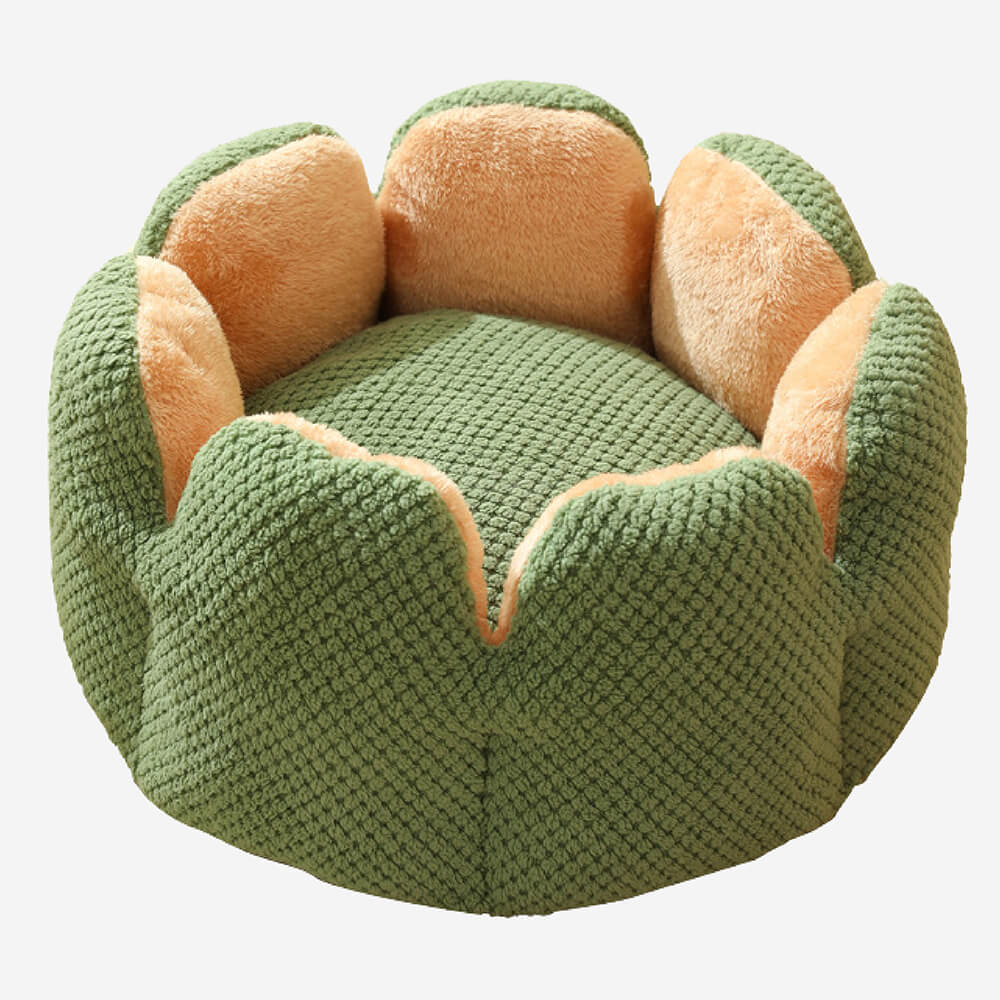 Kaktusform bequemes Haustierbett weicher Korallvelours-Design | Brehn