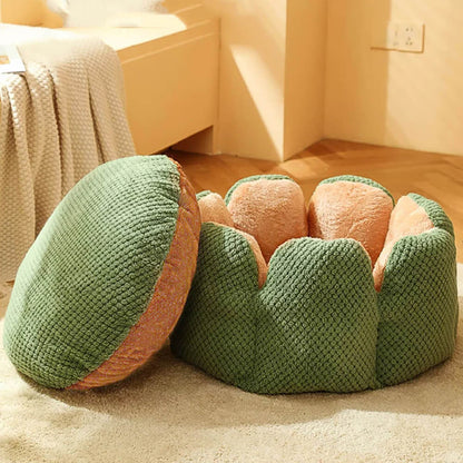 Kaktusform bequemes Haustierbett weicher Korallvelours-Design | Brehn