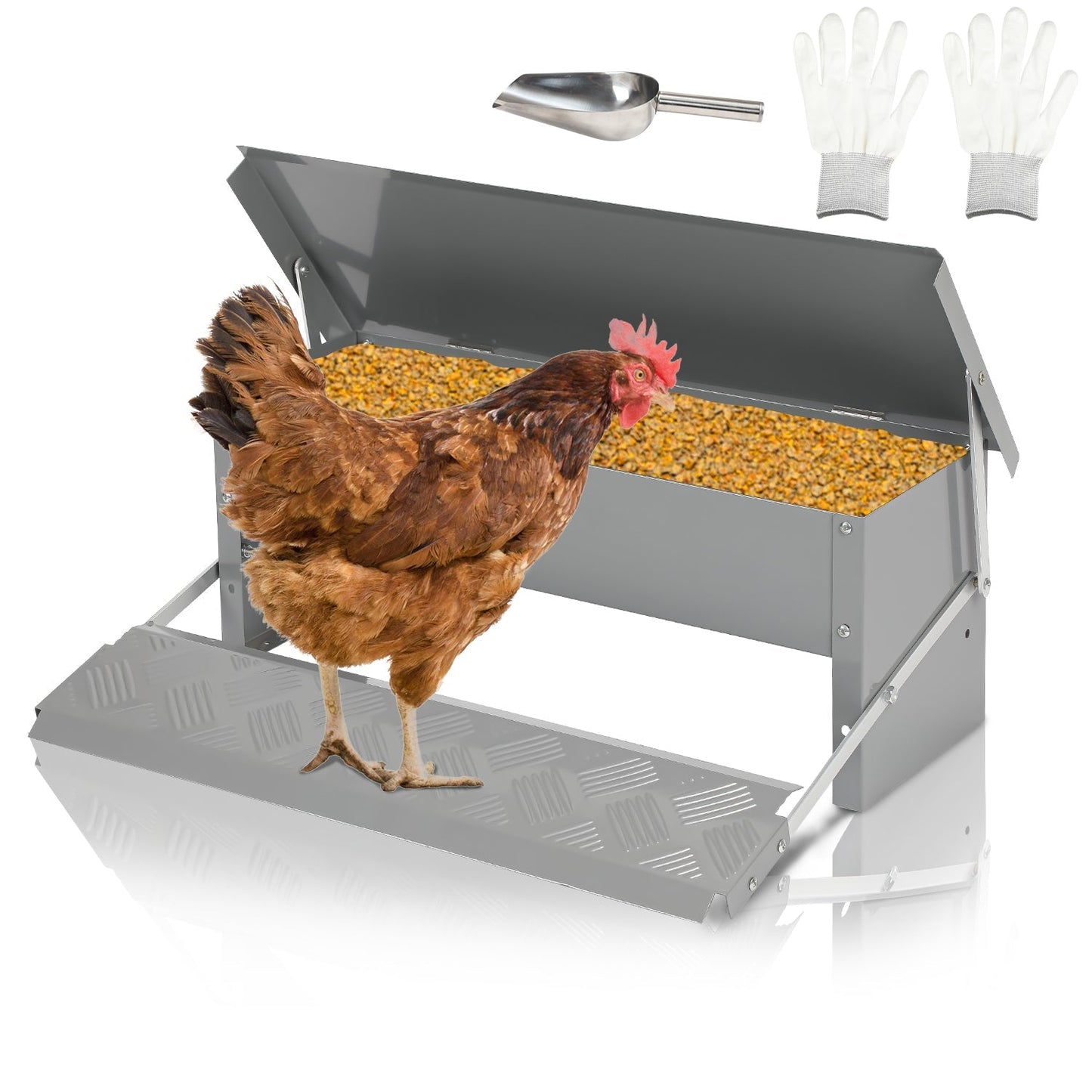 Futterautomat Futterspender mit Handschuhe 5kg | Brehn