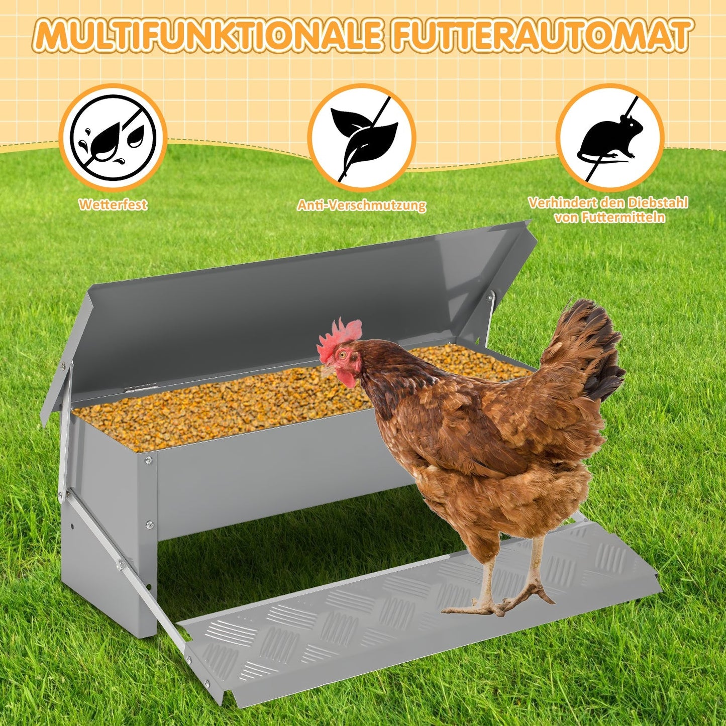 Futterautomat Futterspender mit Handschuhe 5kg | Brehn