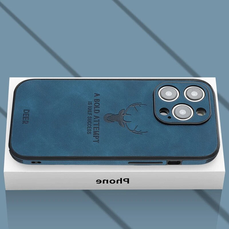 Brehn | Deer - Luxuriöse Leder-iPhone-Hülle mit stilvollem Design und stoßfestem Schutz