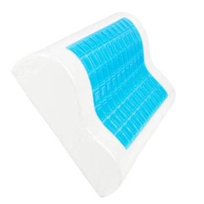 SNAPNAP Gel-Schaum-Kissen mit Kopfmulde + Kühlgel-Pads, 50 x 30 cm, Höhe 10 cm, ergonomisch und hypoallergen | Brehn