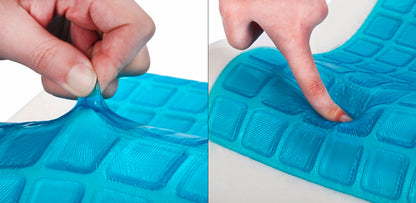 SNAPNAP Gel-Schaum-Kissen mit Kopfmulde + Kühlgel-Pads, 50 x 30 cm, Höhe 10 cm, ergonomisch und hypoallergen | Brehn