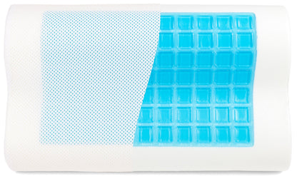 SNAPNAP Gel-Schaum-Kissen mit Kopfmulde + Kühlgel-Pads, 50 x 30 cm, Höhe 10 cm, ergonomisch und hypoallergen | Brehn