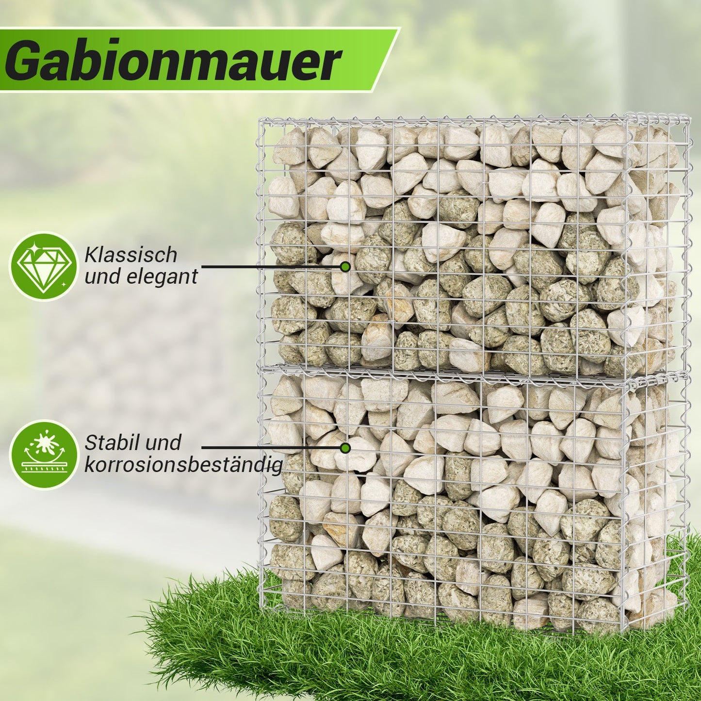 Gabionen Gabionenkörbe Metall Verzinkt Gabionenzaun | Brehn