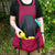 Gartenschürze mit Kreuzträgern – Große Entleerungstasche & Brusttasche