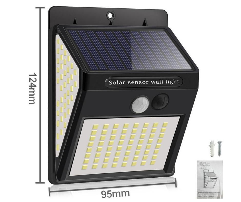 Starke Solar-LED-Bewegungsmelderlampe - Helles Licht ohne Kabel | Brehn