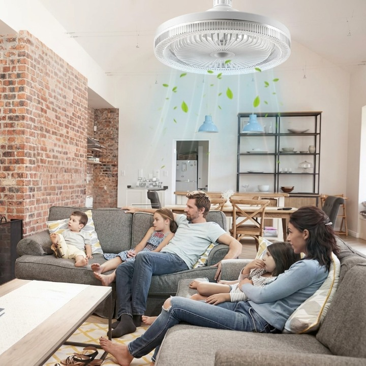 LED-Deckenventilator zur Schraubmontage – Kein Elektriker erforderlich, mit Fernbedienung | Brehn