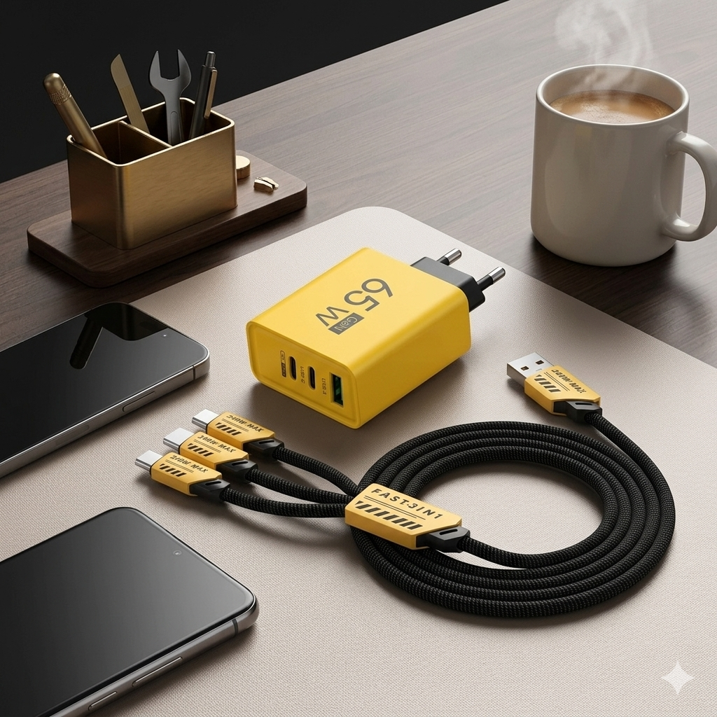 120W USB-Schnellladegerät mit 4 Ports | Brehn