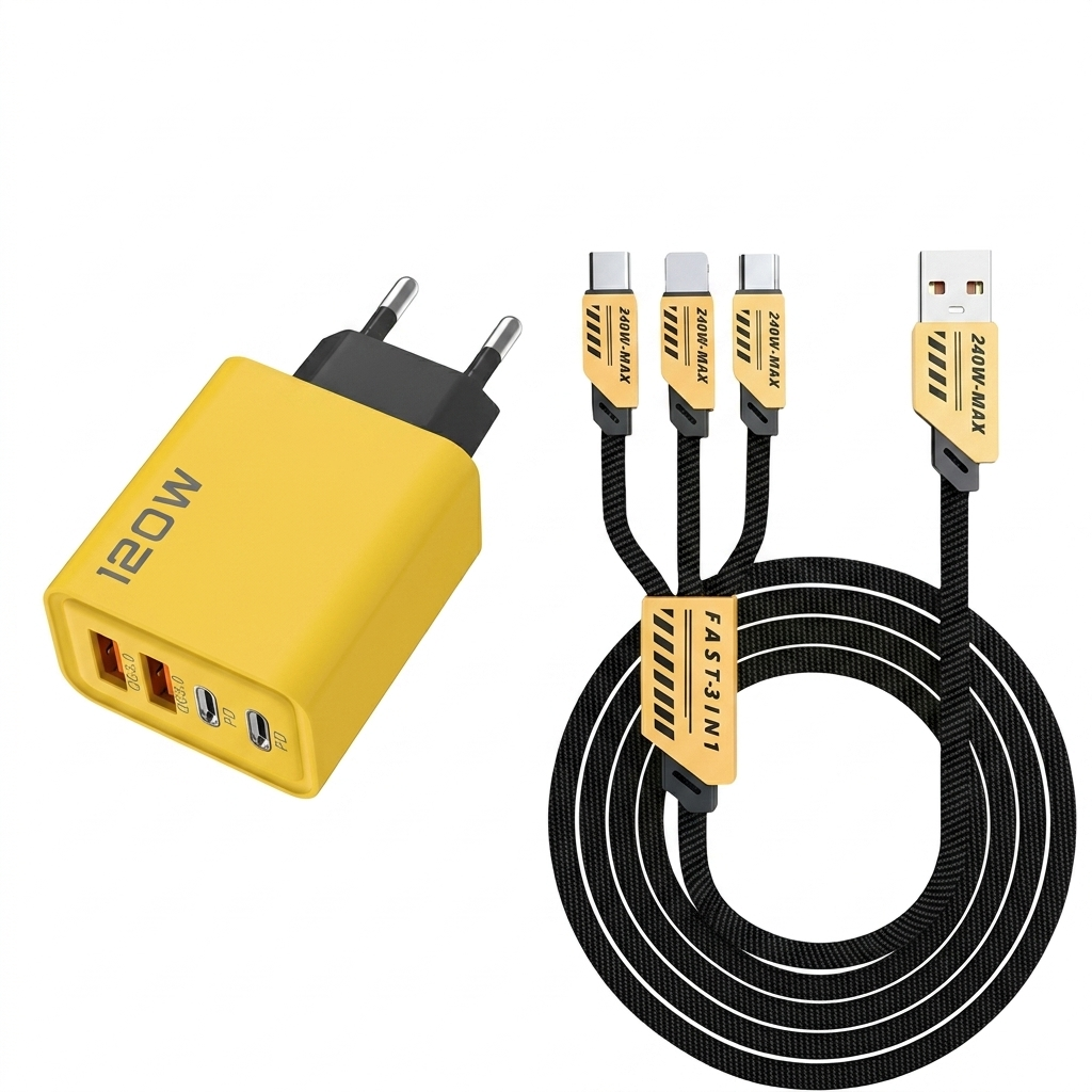 120W USB-Schnellladegerät mit 4 Ports | Brehn