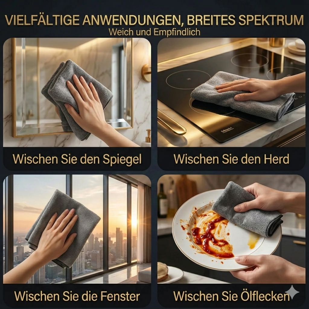 Mikrofaser Glasreinigungstücher 10er-Set | Brehn