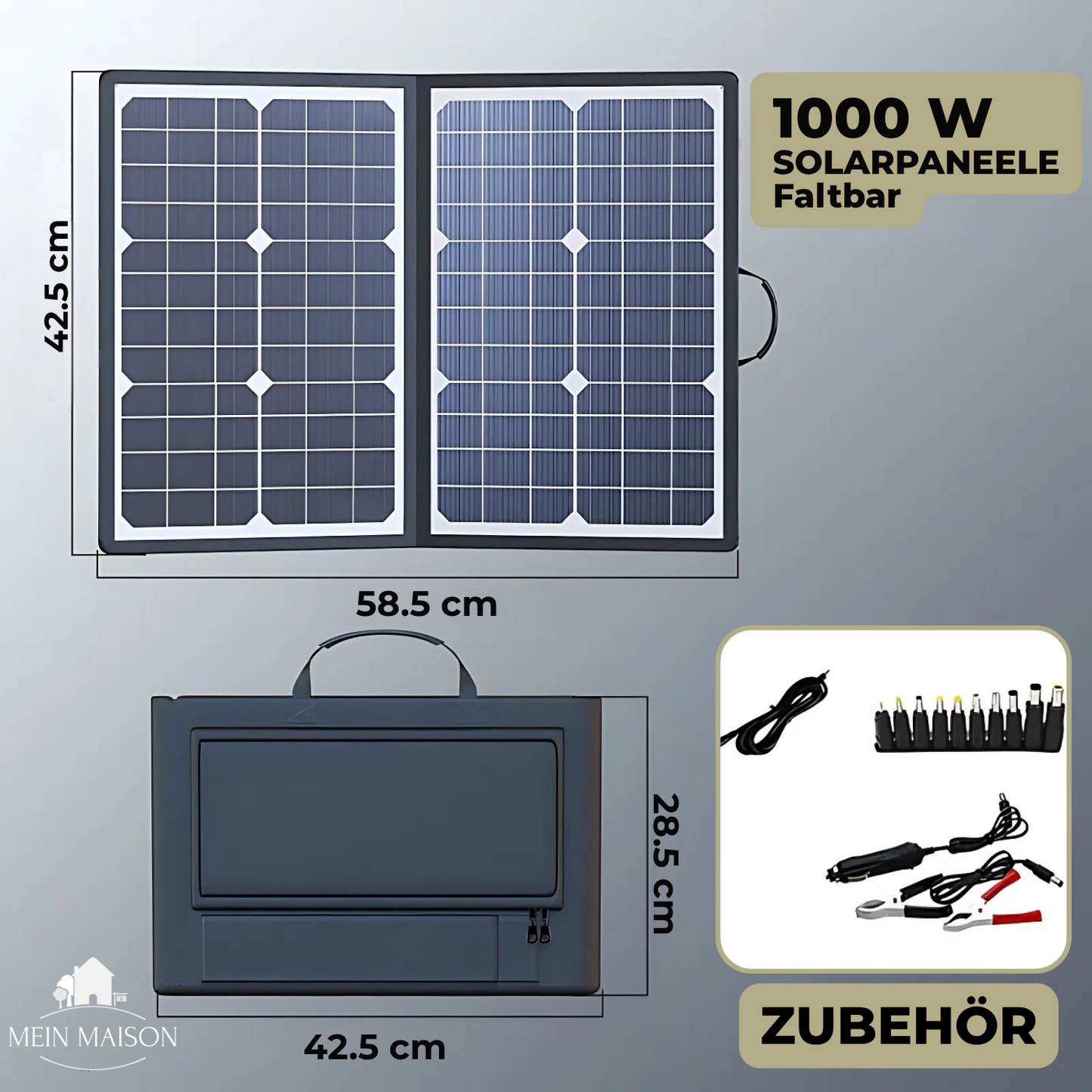 PowerFlex 1000W Faltbares Solarpanel – Tragbare Solarenergie für Camping und Outdoor | Brehn