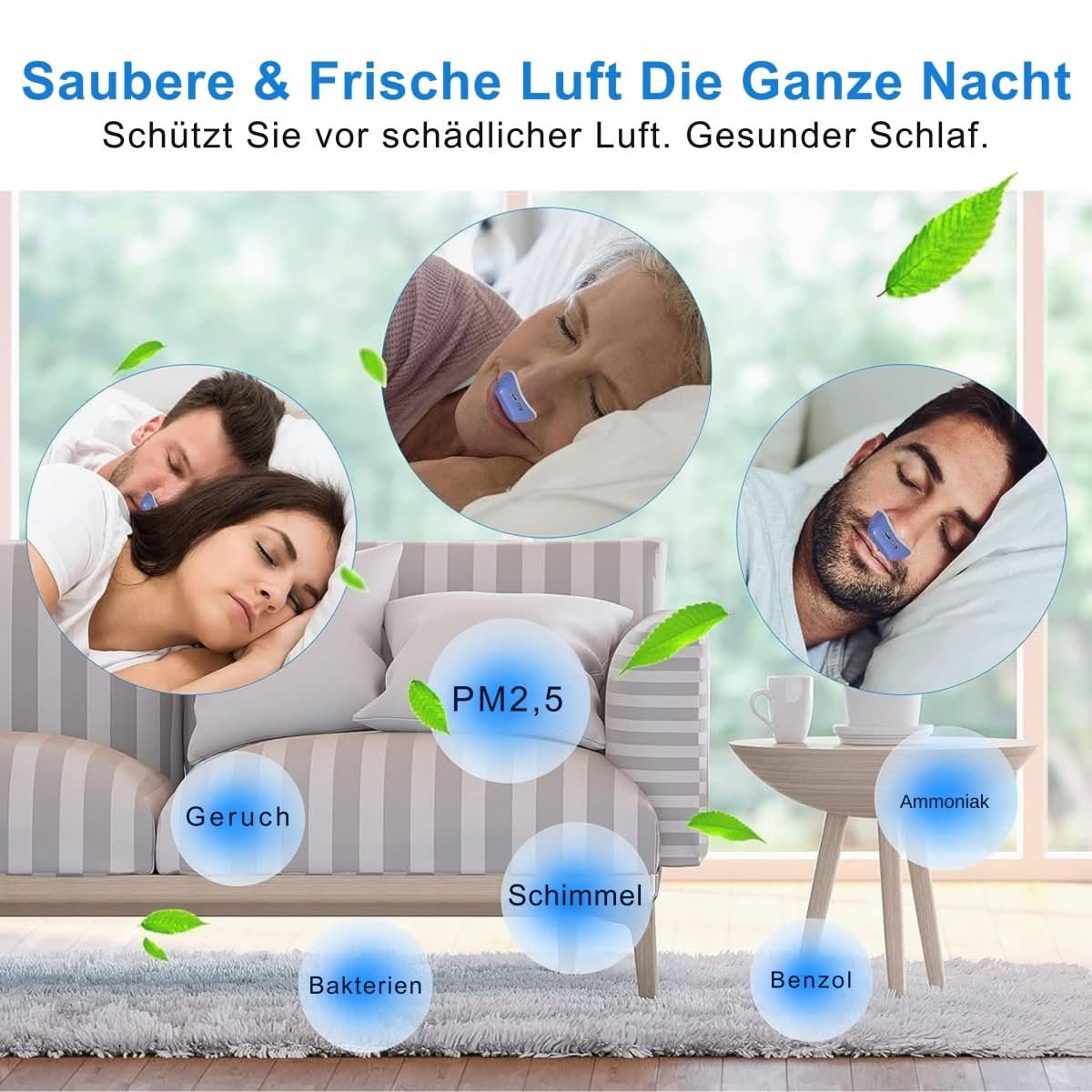 Kompaktes CPAP-Gerät gegen Schnarchen und Schlafapnoe