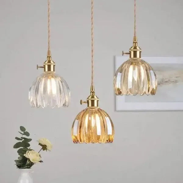 Brehn | Elegante Glas-Hängelampe in Blumenform