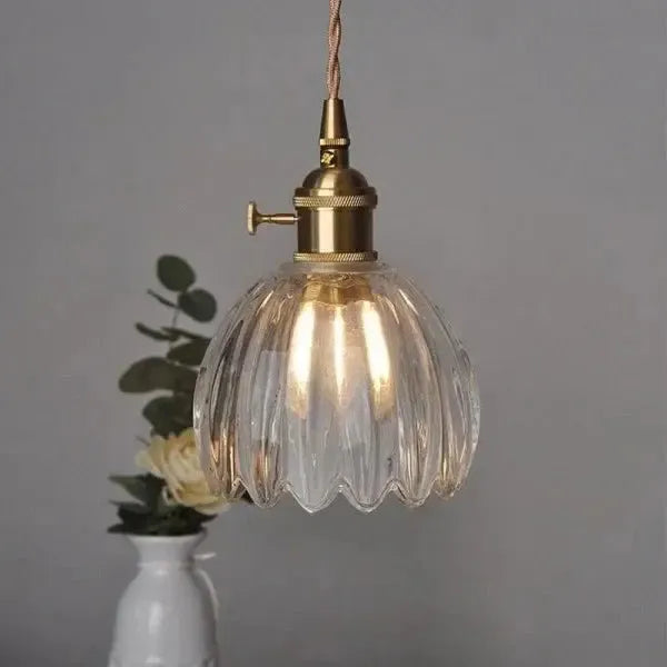 Brehn | Elegante Glas-Hängelampe in Blumenform