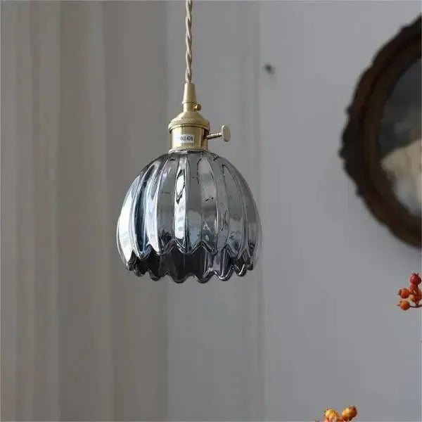 Brehn | Elegante Glas-Hängelampe in Blumenform