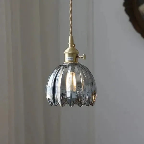 Brehn | Elegante Glas-Hängelampe in Blumenform