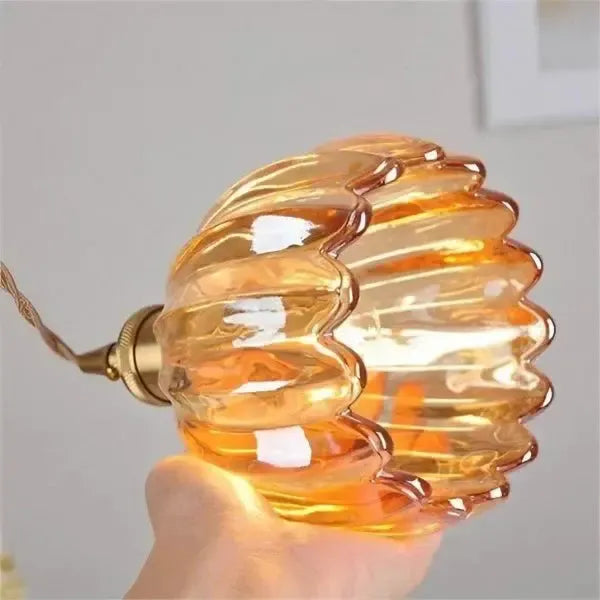 Brehn | Elegante Glas-Hängelampe in Blumenform