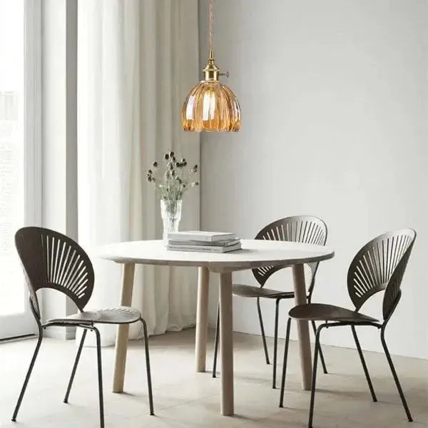Brehn | Elegante Glas-Hängelampe in Blumenform