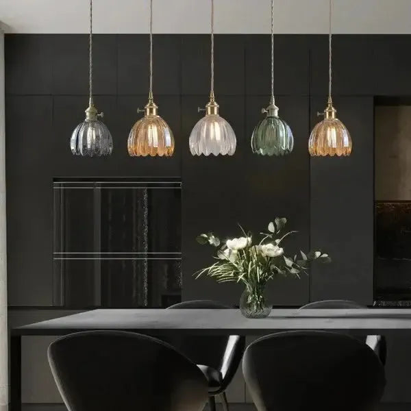 Brehn | Elegante Glas-Hängelampe in Blumenform