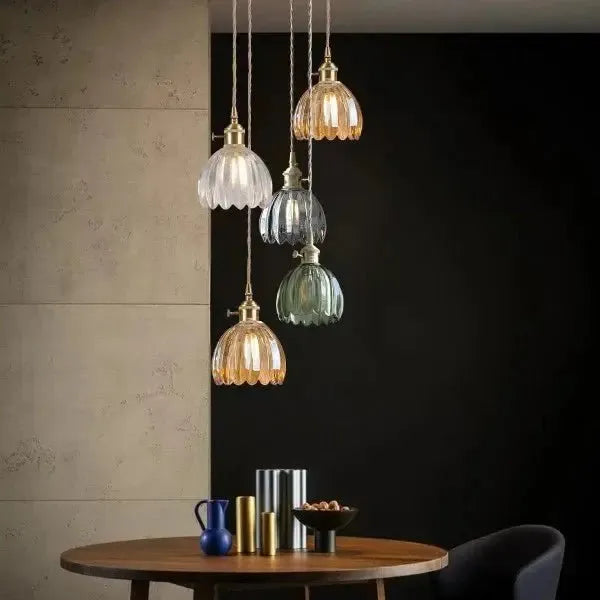 Brehn | Elegante Glas-Hängelampe in Blumenform
