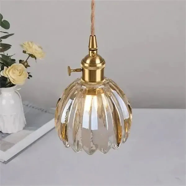 Brehn | Elegante Glas-Hängelampe in Blumenform