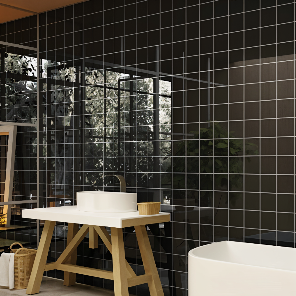 BowLift | GlossyLux PVC Wall Panels – Waterproof & Self-Adhesive for Bathroom & Kitchen (30×60 cm)